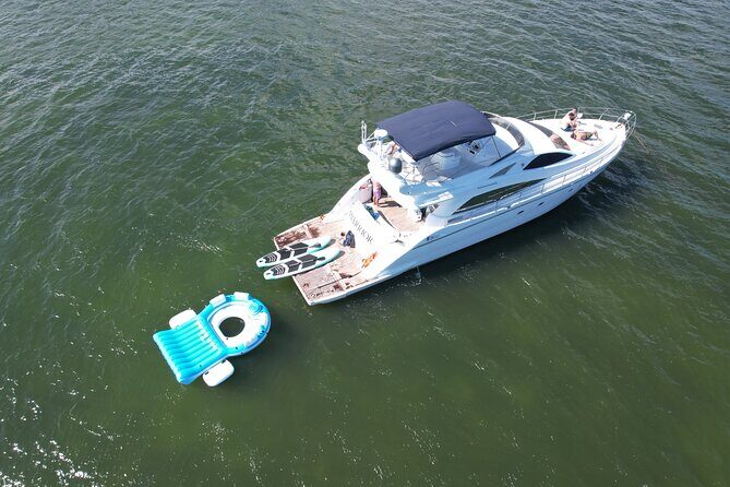 65ft Yacht Charter in Miami - The Water Plan Inside Biscayne Bay: Beaches, Islands, and the Sandbar Mood