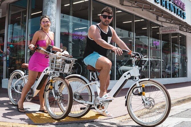 Electric Bike Tour in South Beach - The MacArthur Causeway-area promenade: yachts, cruise ships, skyline