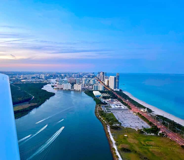 Fort Lauderdale & Miami: Private Luxury Airplane Tour - Miami Beach: skyline, architecture, and beach geometry