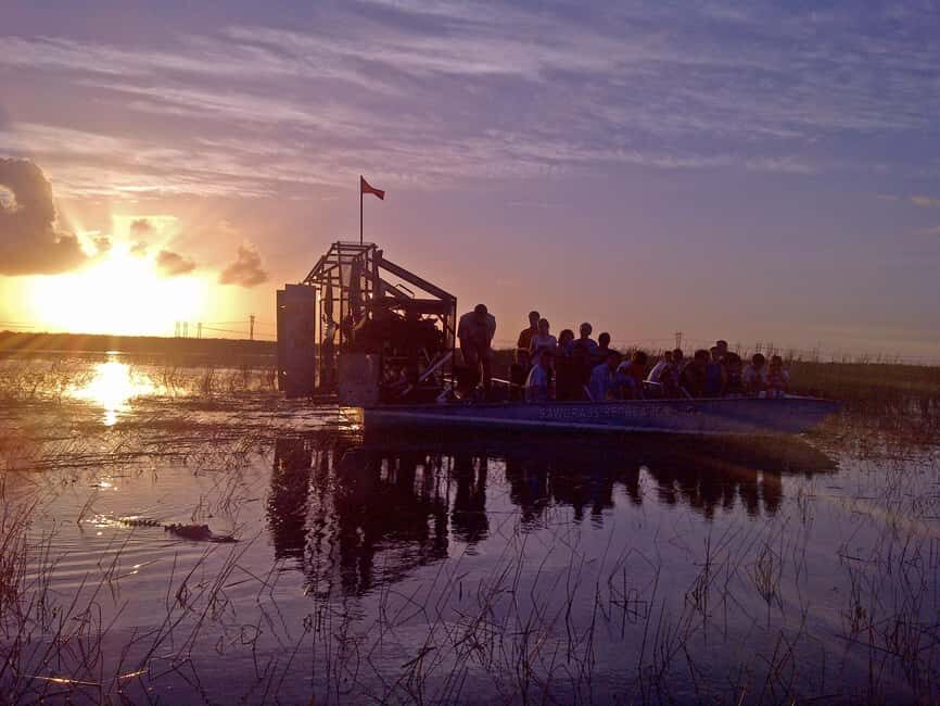 From Miami: Everglades at Night with Guided Airboat Tour - From Miami pickup to Sawgrass Park, this ride starts the experience