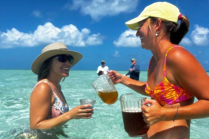 Key West's Happy Hour Sandbar & Sunset Cruise - Unlimited Drinks - Jewfish Basin sandbar: swimming, snorkeling, and that giant lily pad