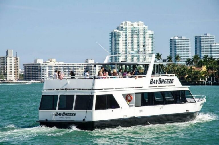 Miami: Biscayne Bay Millionaire's Homes Sightseeing Cruise - Ninety Minutes on Two Decks: Pick Air-Con or Open-Air