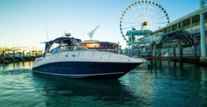 Miami: BYOB Private Yacht Cruise Play Your Own Music - Entering Biscayne Bay: the core route and photo stops