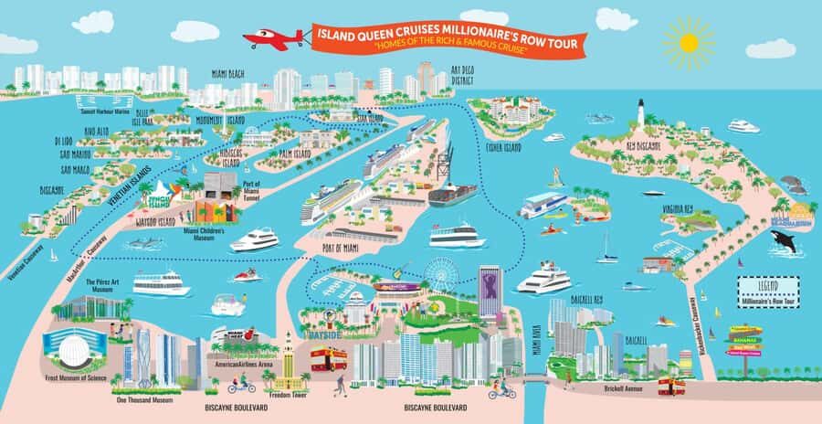 Miami: Everglades Experience, Bay Cruise & Open-Top Bus Tour - Biscayne Bay cruise: ports, Fisher Island, and Millionaire’s Row