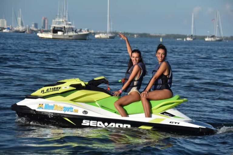 Miami: Full Water Sports Package Adventure - The 150-minute flow: briefing, a speedy water view, then jet ski + banana boat