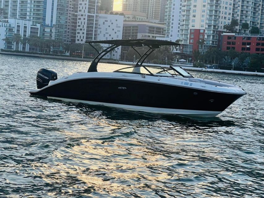 Miami: Guided Boat Tour with Champagne - A private 30’ sundeck, built for sunset timing and easy comfort