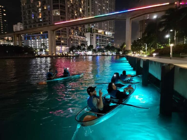 Miami: Guided LED-Lit Kayak Night Tour - Down the Miami River: Downtown Energy From Water Level