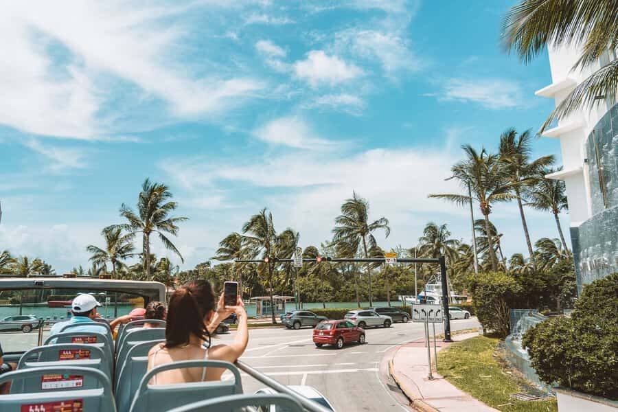 Miami: Hop-on Hop-off Open-top Bus Tour and Optional Cruise - Night Tour at 8PM: Miami Lit Up With a Live Guide