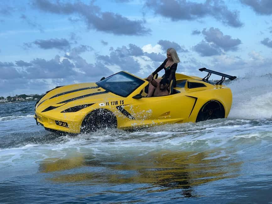 Miami JetCar: 1 Water JetCar Rental | 1h - Bayside Hard Rock start: quick check-in, clear arrival point