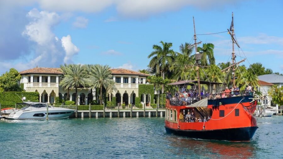 Miami Pirate Boat Cruise: Skyline & Millionaire Homes - The onboard vibe: pirate hats, music, and kid-friendly pacing