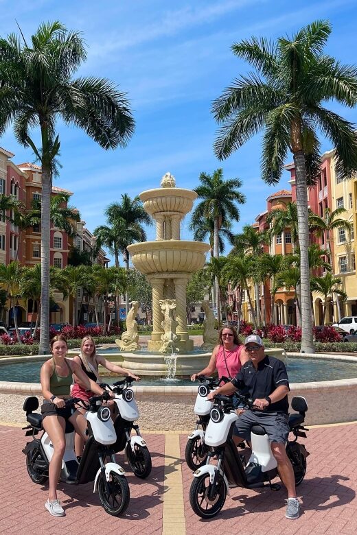 Naples Florida: Downtown Electric Moped Tour - Fun For All - Naples Historic Palm Cottage: a quick pass that still lands
