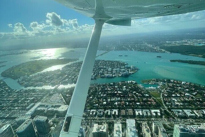 Private 60 Minute Romantic Excursion Air Tour with Champagne - The route: South Miami shoreline to Brickell city center