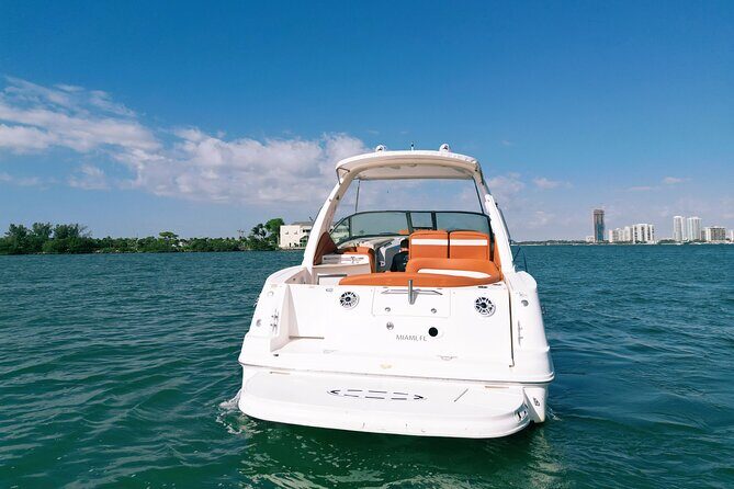 Private Captained Boat Tour in Miami for up to 12 Passengers - The onboard kit: cooler, mat, Bluetooth, life jackets, and a restroom