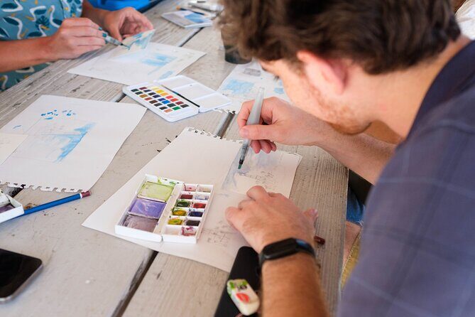 Watercolor Postcard Painting with a Local Artist - Materials and Small-Group Pace: Easy to Jump In